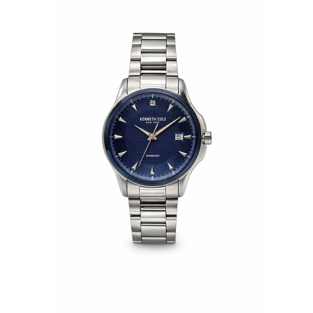 Kenneth Cole Men's Silver-Tone Diamond Accent Watch